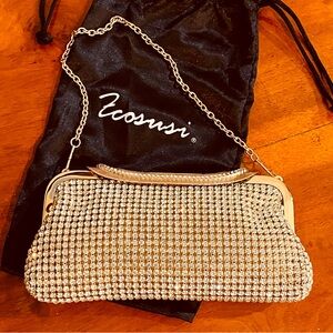 ECOSUSI Gold Rhinestone Party Evening Clutch Bag